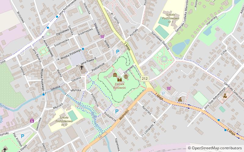 Bytów Castle location map