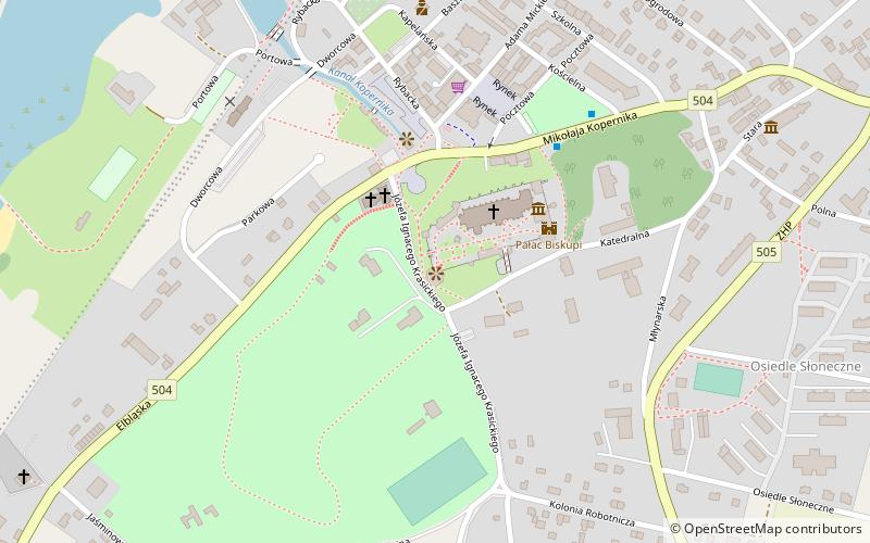panorama okolicy z wiezy frombork location map