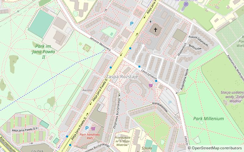 Zaspa-Rozstaje location map