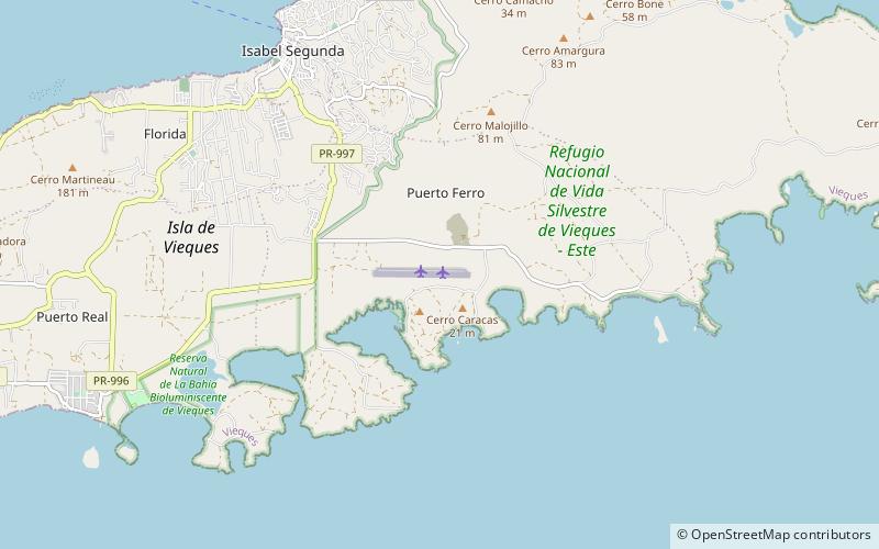 puerto ferro wyspa vieques location map