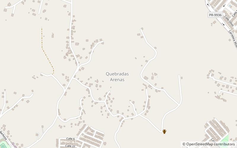 Quebrada Arenas location map