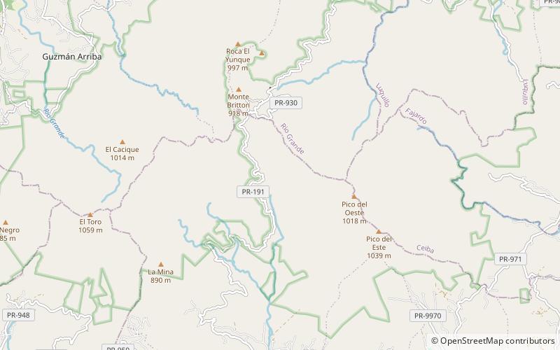 Sierra de Luquillo location map