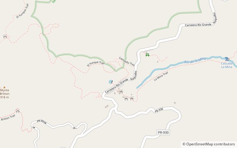 area de recreo el yunque park narodowy el yunque location map
