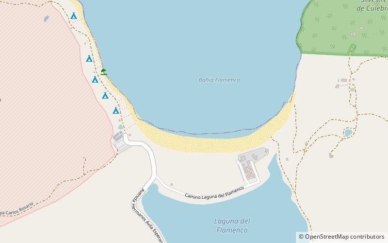 Flamenco Beach location map