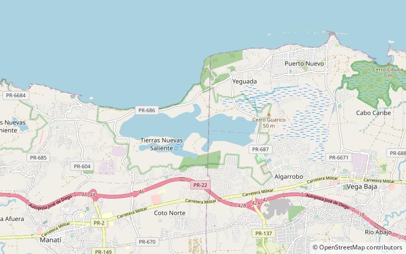 Tortuguero Lagoon location map