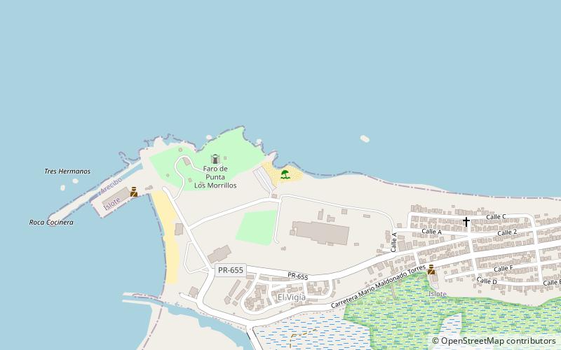 obispo beach arecibo location map