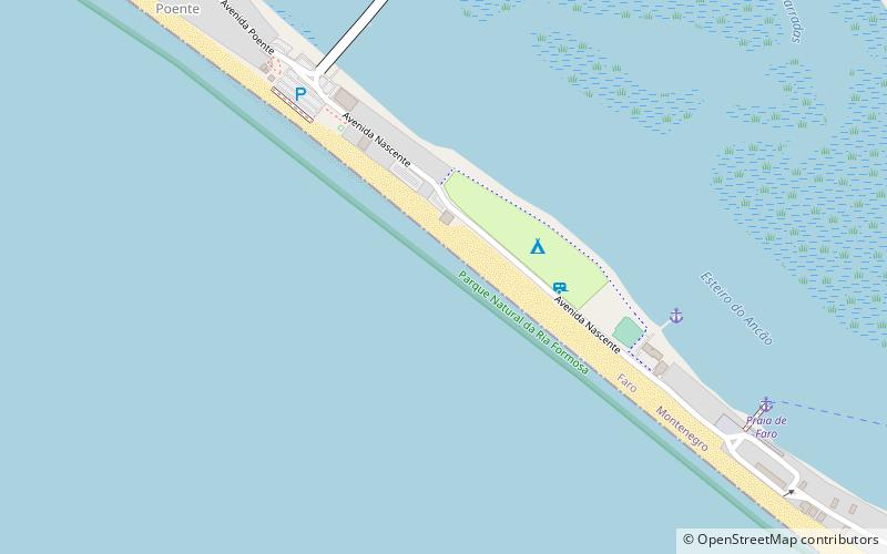 Faro beach location map