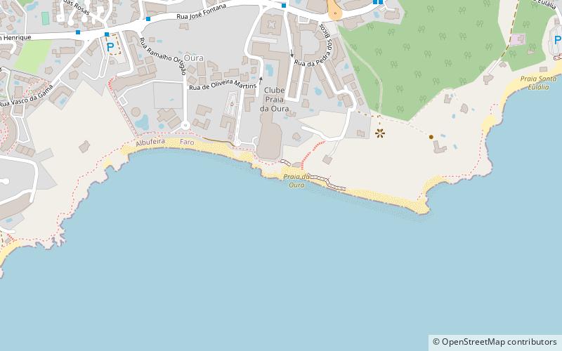 Praia da Oura location map