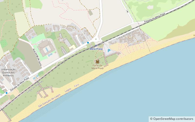Forte da Meia Praia location map