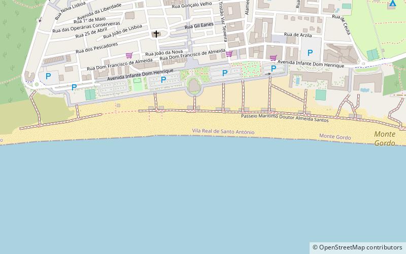 Playa de Monte Gordo location map