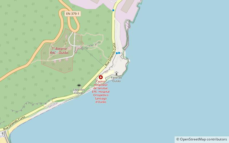 Outão Lighthouse location map