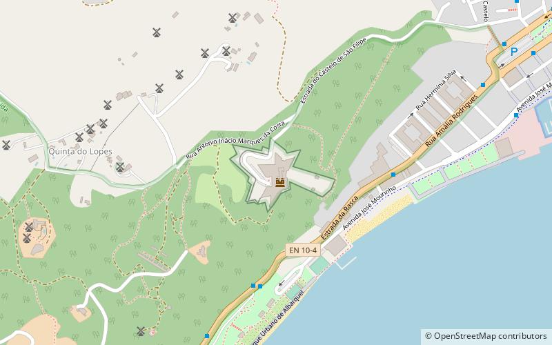 Fort of São Filipe location map
