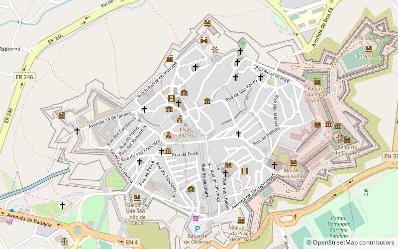Ciudad Cuartel Fronteriza de Elvas y sus Fortificaciones location map