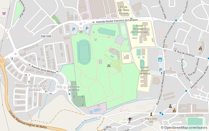 parque desportivo municipal engenheiro ministro dos santos mafra location map