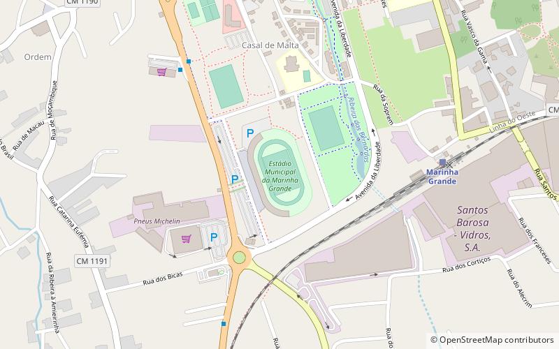 Stade municipal de Marinha Grande location map