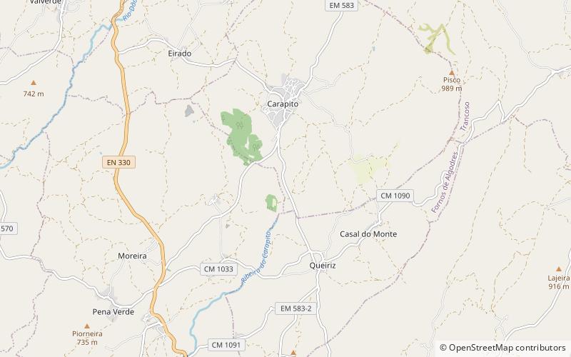 dolmen of carapito i location map