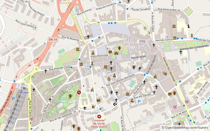 Braga Cathedral Treasure location map