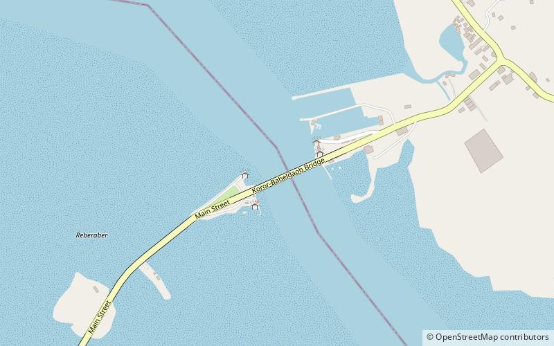 Koror–Babeldaob Bridge location map