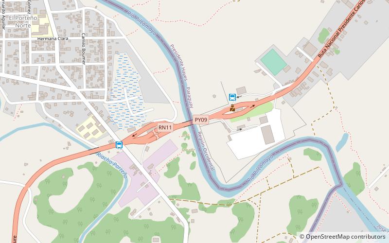 San Ignacio de Loyola International Bridge location map