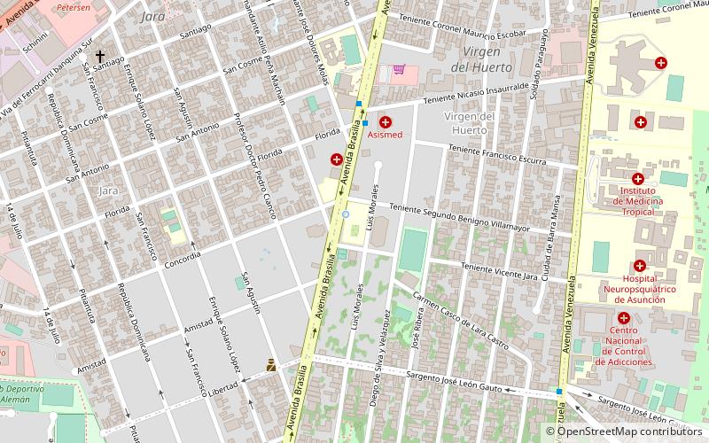 Universidad Americana location map