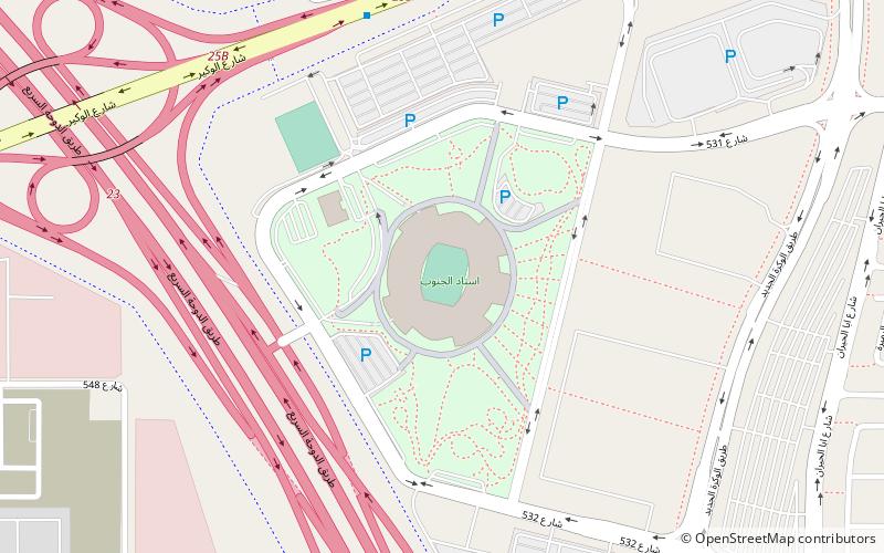 Stadion Al Janoub location map