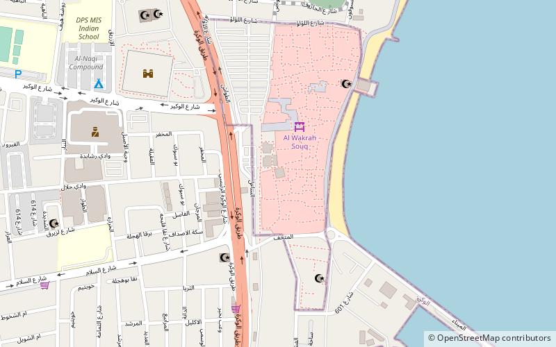 manaratain mosque al wakrah location map
