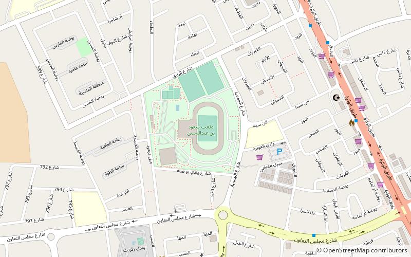 Saoud bin Abdulrahman Stadium location map