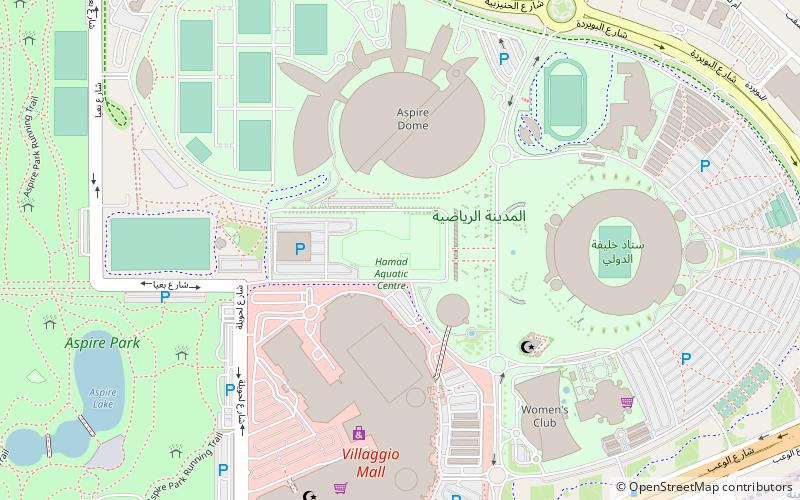 Hamad Aquatic Centre location map