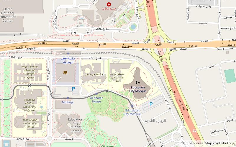 Northwestern University in Qatar location map