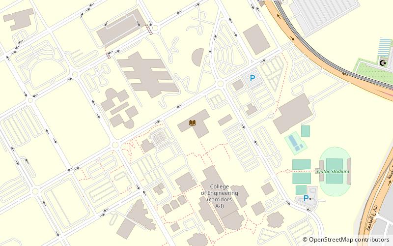 Qatar University Library location map