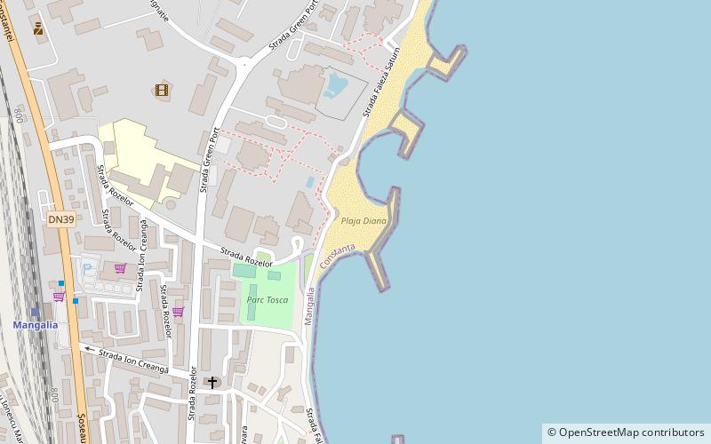 plaja diana mangalia location map