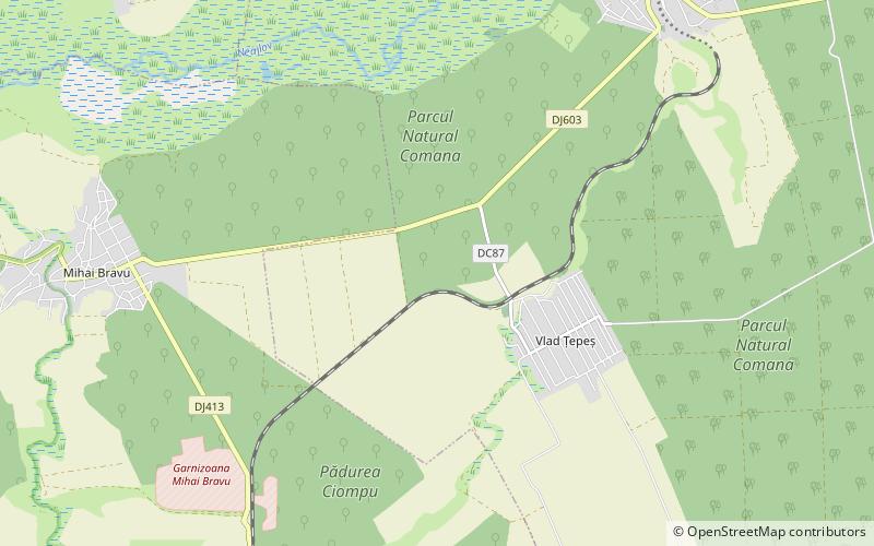 Comana Natural Park location map