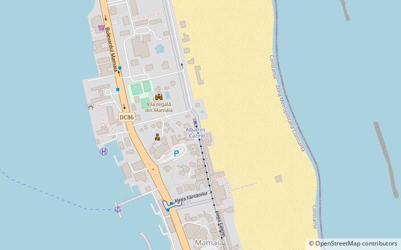 crush beach constanta location map