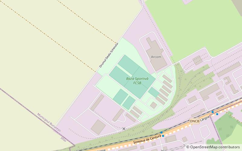 baza sportiva arcom bucharest location map