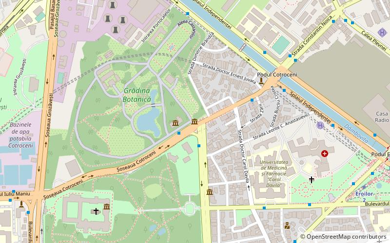 Jardin botanique de Bucarest location map