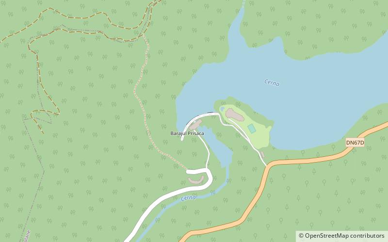 lake prisaca park narodowy domogled valea cernei location map