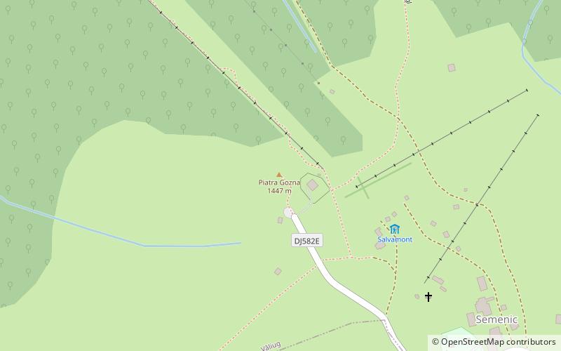 Piatra Gozna Peak location map