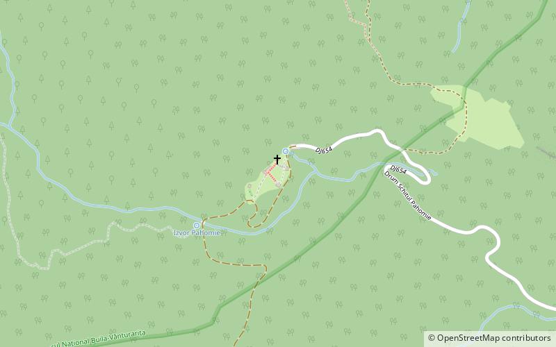 schitul pahomie buila vanturarita national park location map