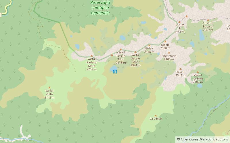 refugiul salvamont zanoaga retezat national park location map