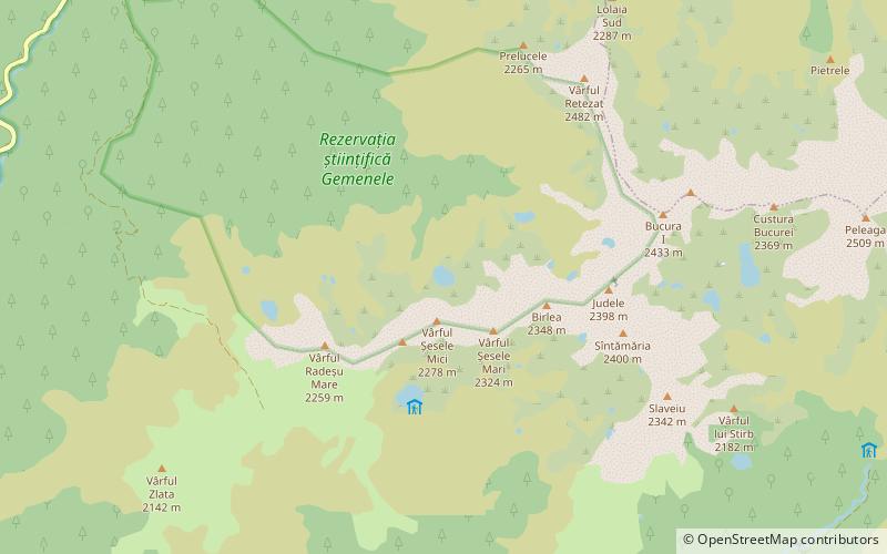 taul negru retezat national park location map