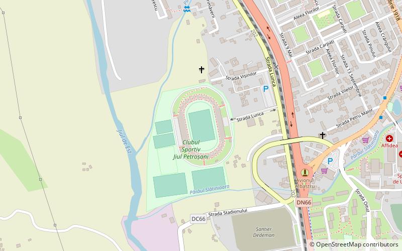 stadionul jiul petrosani location map