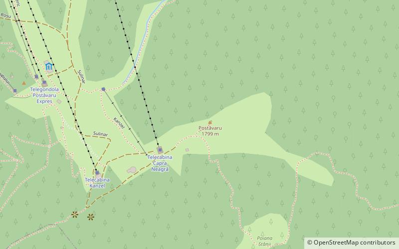 Postăvarul Massif location map