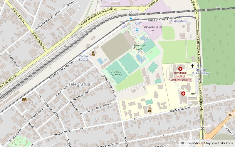stadionul electrica timisoara location map