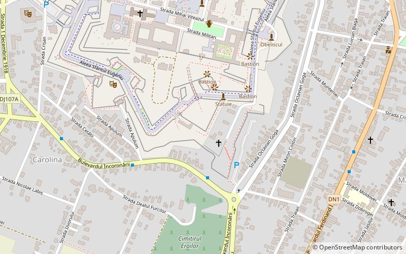 ravelinul sfantul francisc de paola alba iulia location map