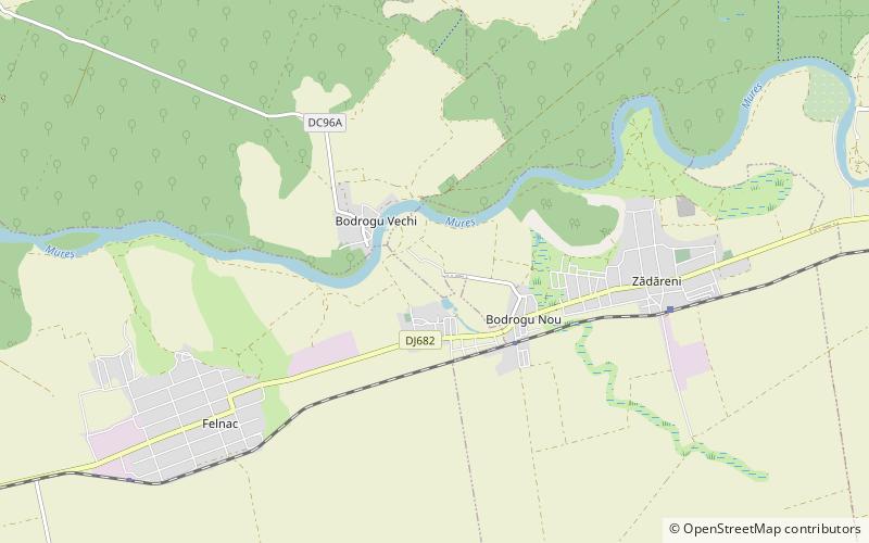Bodrog Monastery location map