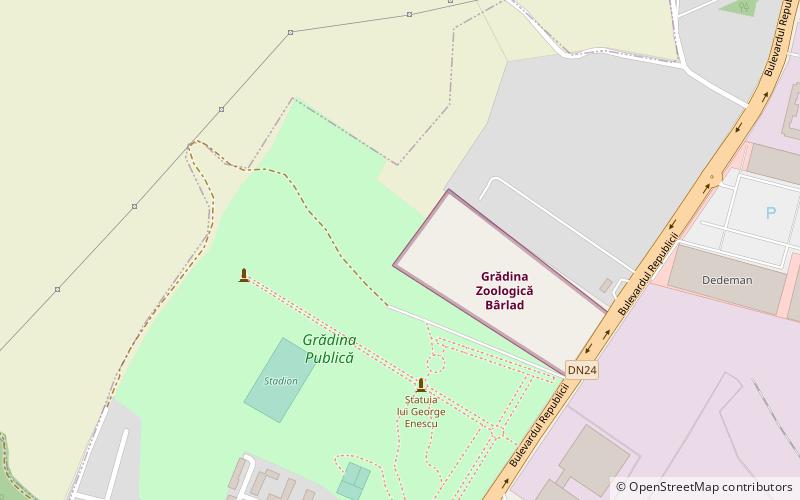 Bârlad Zoological Garden location map