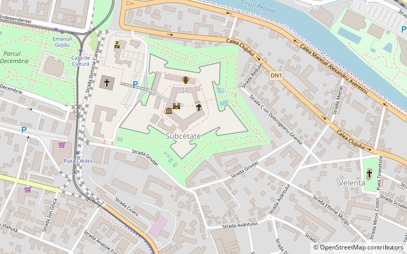 The Oradea Fortress location map