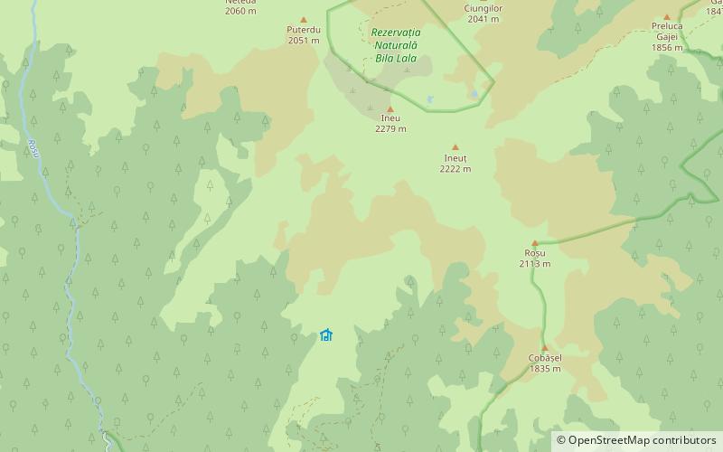 Ineu Peak location map