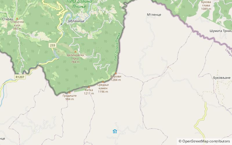 Kozjak Mountain location map