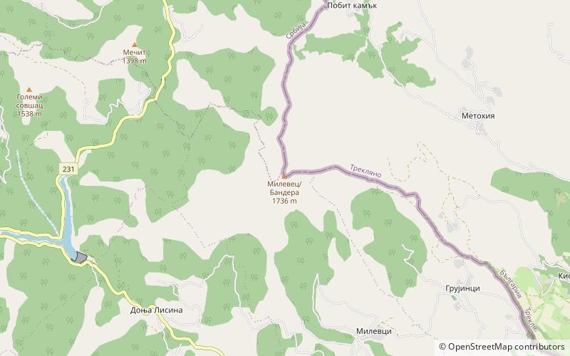 Milevska Planina location map